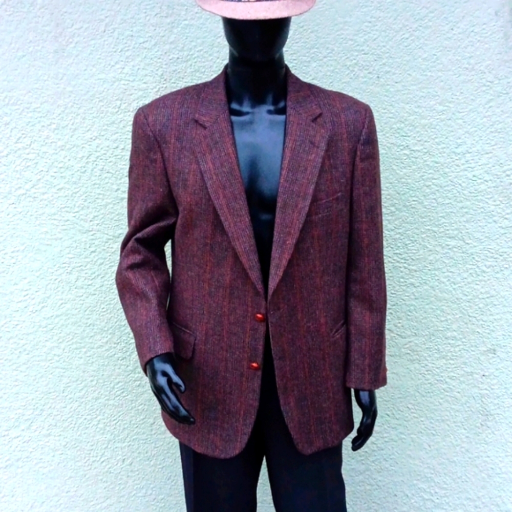 ENGLISH MANOR VINTAGE PURE WOOL LUXURY (2) BUTTON BLAZER (HUNGARY)